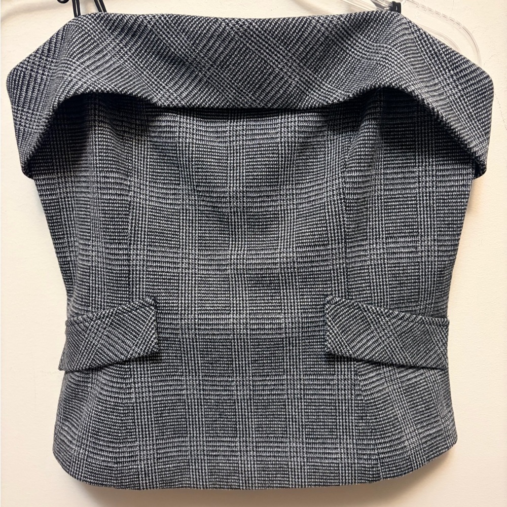 Anthropologie SAYLOR Houndstooth Corset Top